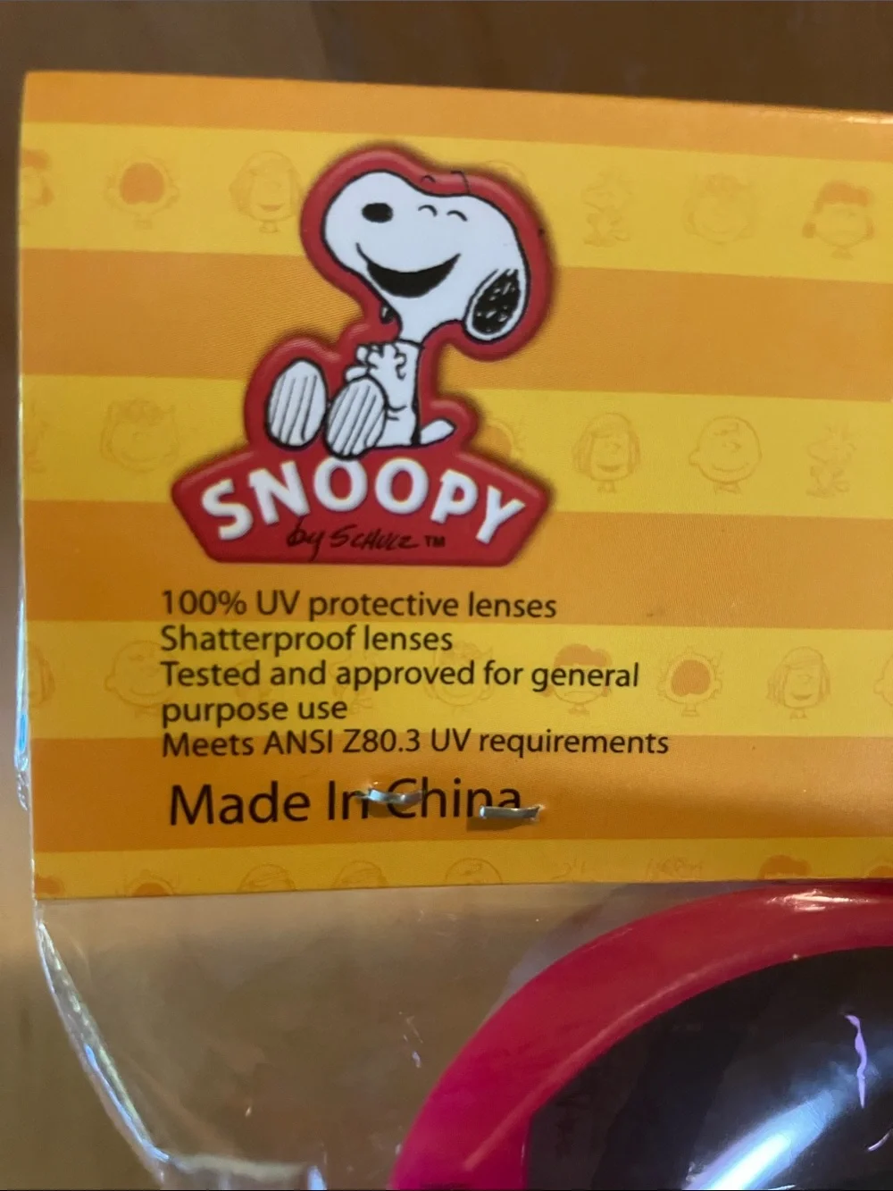 Snoopy Girls Pink and Black 